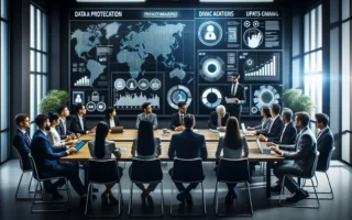 Datenschutz-Meeting im modernen Unternehmen